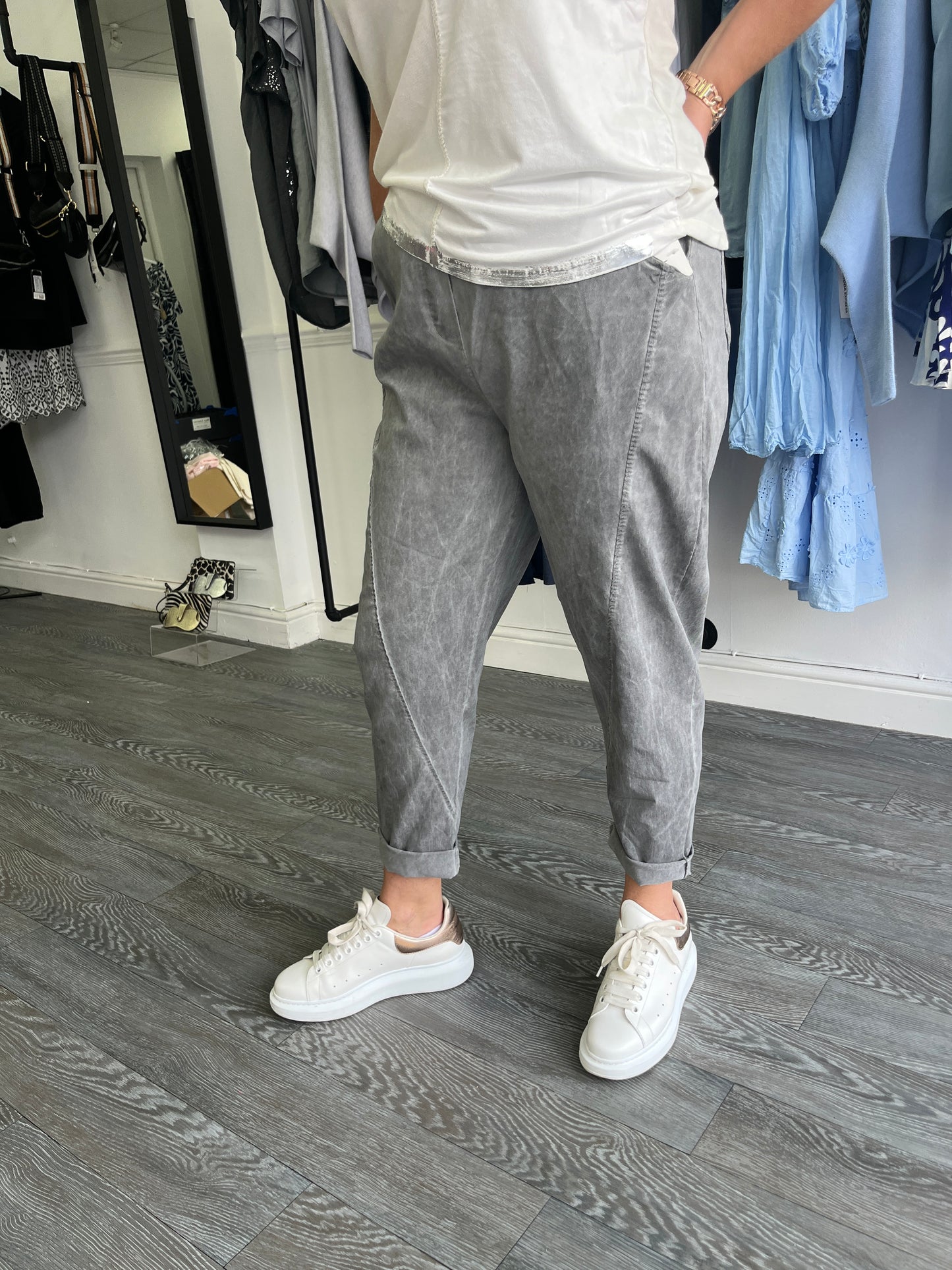 Dark grey D style Magic Trousers - dark grey