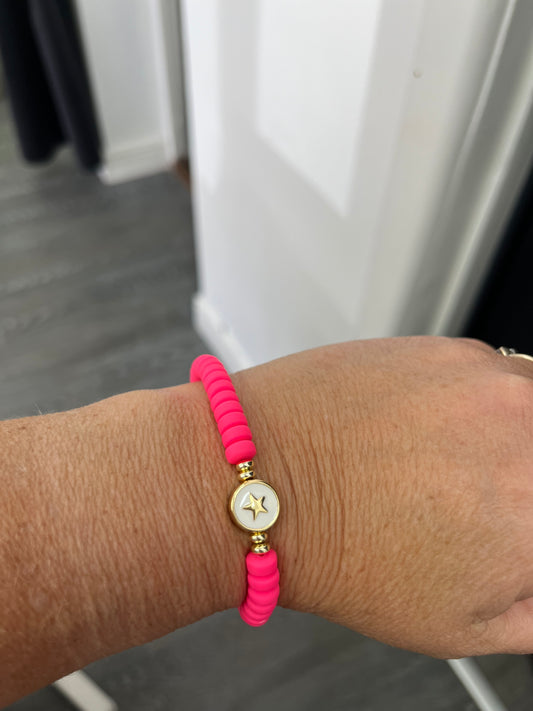 Hot Pink Stacker Bracelet