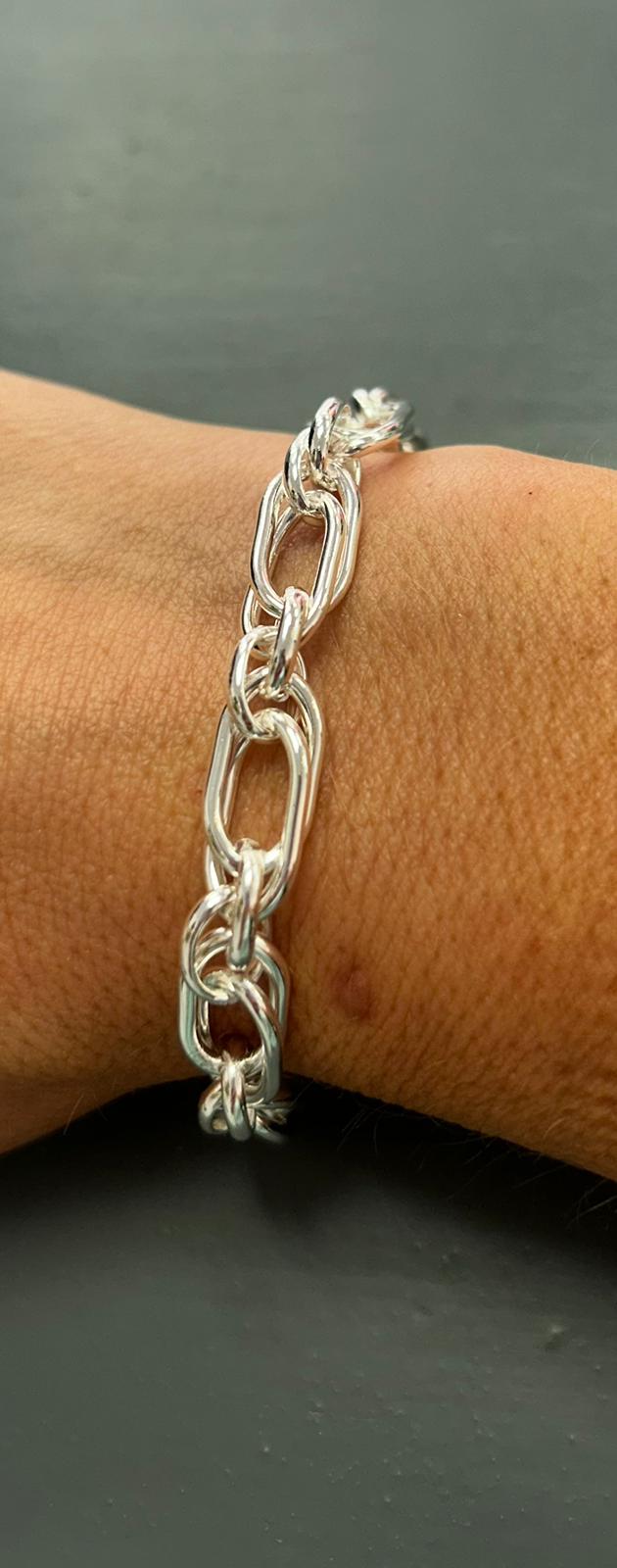 silver chunky bracelet