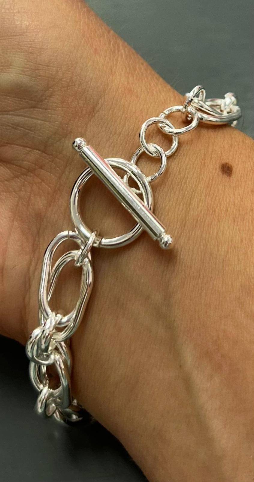 silver chunky bracelet