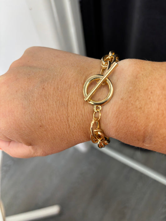 Gold chunky bracelet