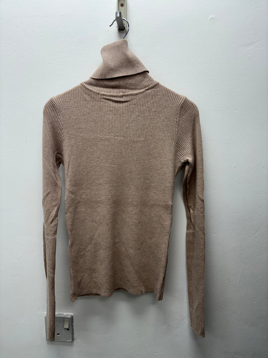 Sand Polo Neck Jumper