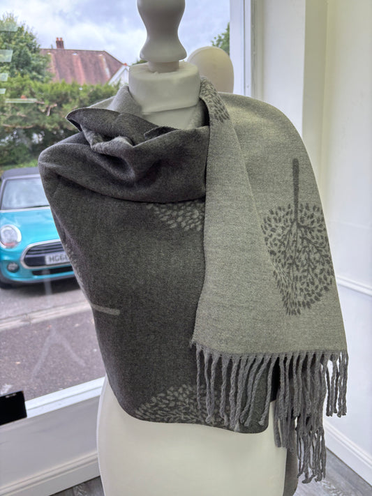 Grey designer style scarf