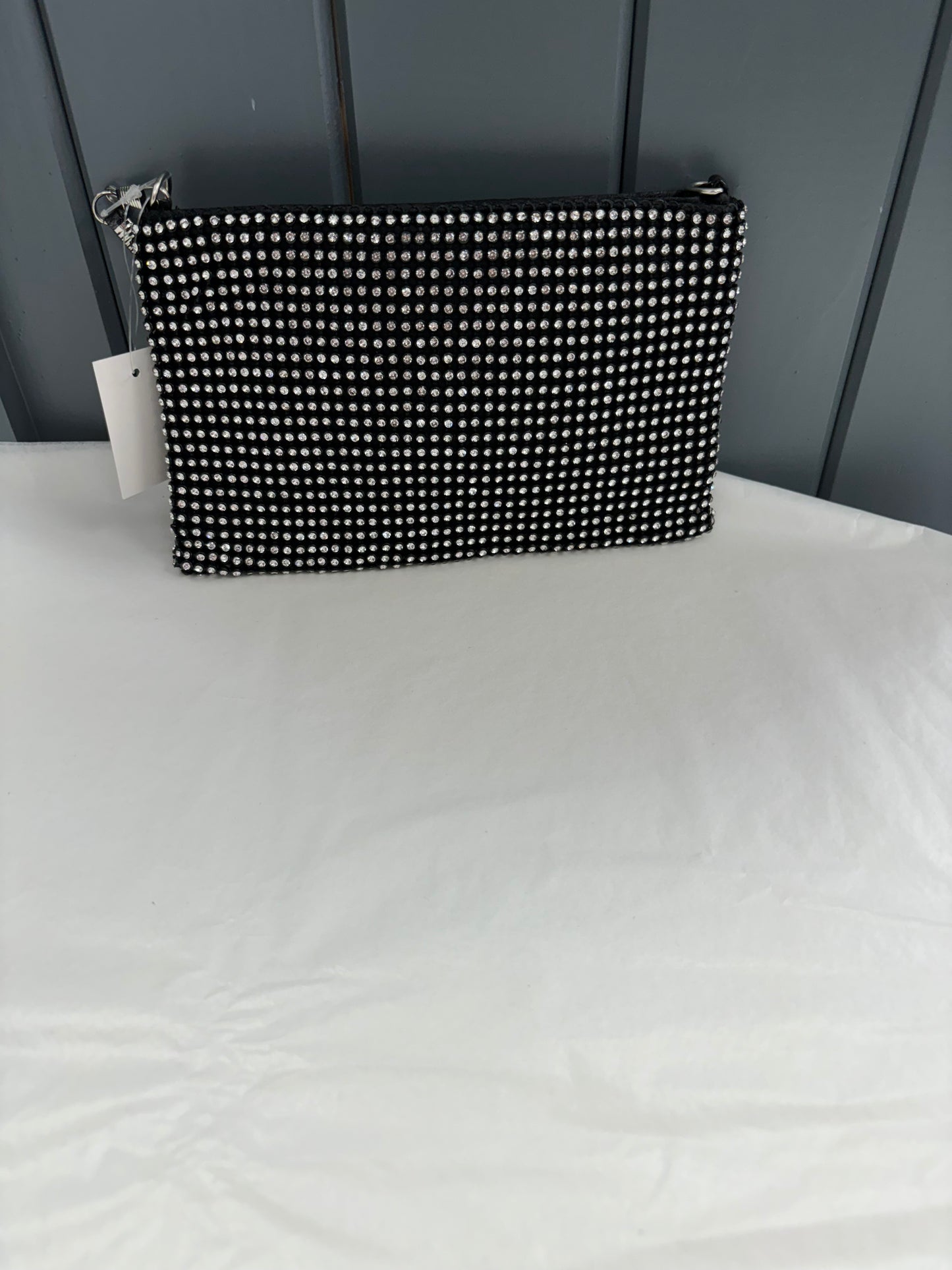 Diamante clutch bag